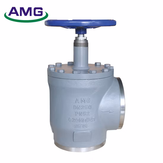 Válvula de cierre de globo de amoníaco neumático de ángulo recto con brida de refrigeración OEM y ODM