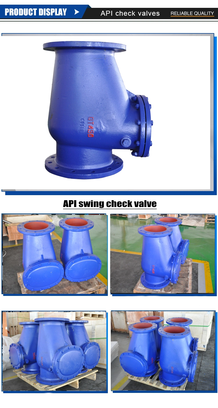 API Ductile Iron Qt450 DN300 Metal Seal Copper Edge Swing Check Valve High Pressure