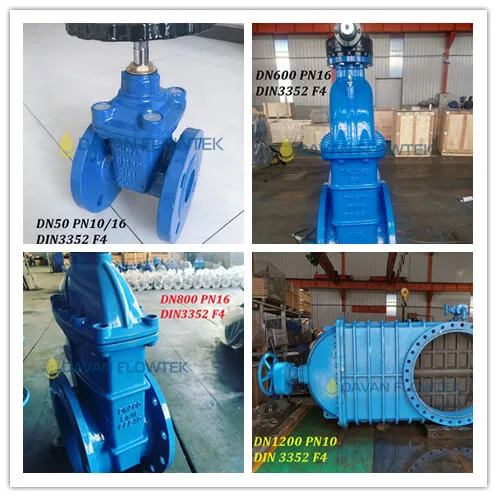 DIN3352 F4/F5 BS5163 Awwa C504 C519 JIS2602 Aus Standard Rubber Wedge Resilient Seat Gate Valve