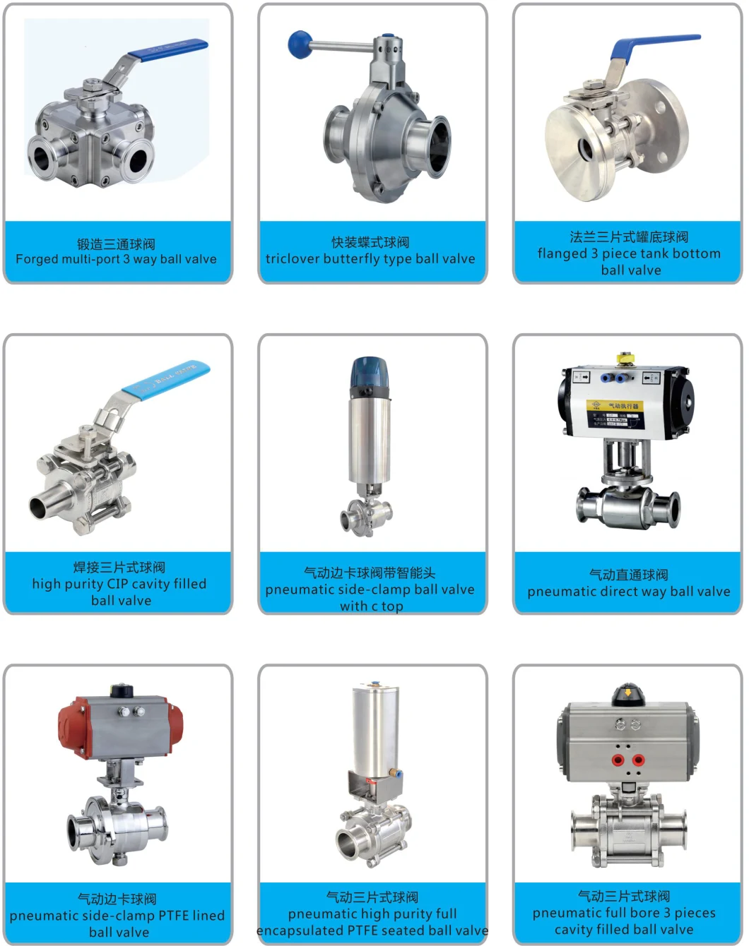 Stainless Steel Hygienic High Pressure Three Piece Sanitary Ball Valve (JN-BLV2009)