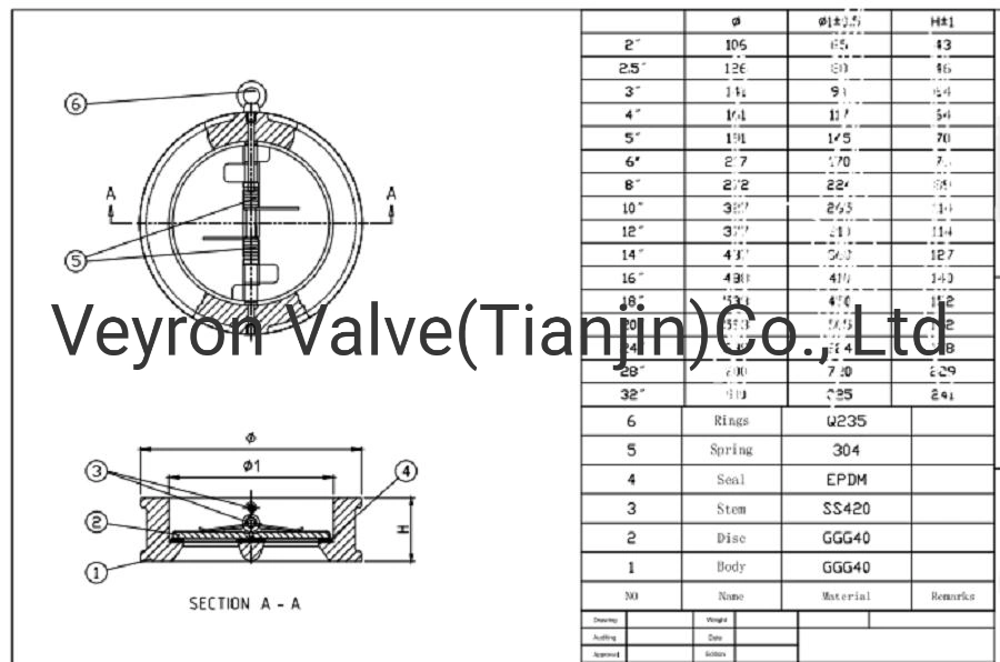 Brass Stainless Carbon Steel Aluminium Bronze C95400 Stop Non Return Spring Wafer Butterfly Duo Dual Plate Double Disc Vertical Axial Lift Check Valves Price