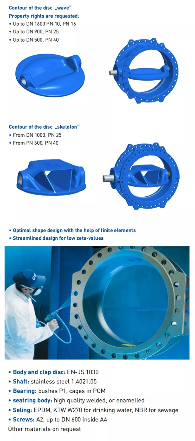 DIN BS JIS Flange Di Ci Wcb Body Double Flange Hard Soft Seal Double Triple Offset Eccentric Butterfly Valve