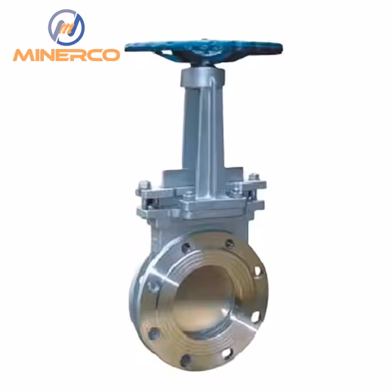 Acero inoxidable/acero al carbono/válvula de compuerta de cuchilla de rueda de mano de hierro fundido