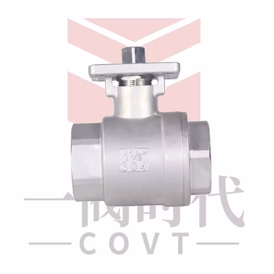 Dico CE ANSI 150-300lb Wcb/CF8/CF3m con almohadilla de montaje de símbolo Válvula de bola flotante con brida de 2 piezas